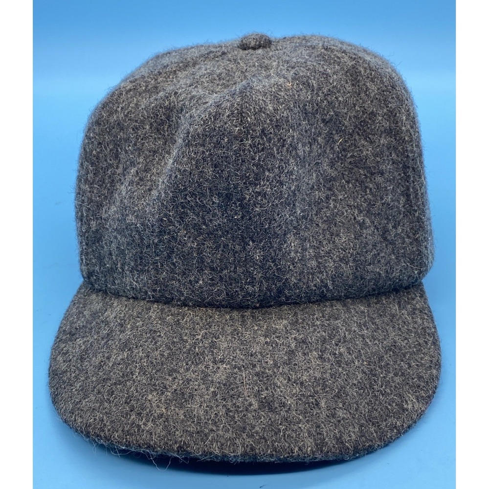 Vintage USA Made Haband Brand Gray Wool Blend Ear Flaps Trapper Hat Cap Size S